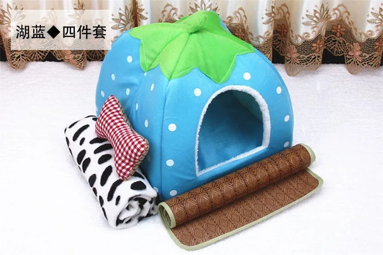 dog-bed-set-4pcs-Pet-Supplies-High-Quality-Dog-House-Strawberry-Cat-Rabbit-Bed-Kennel-Doggy (3)