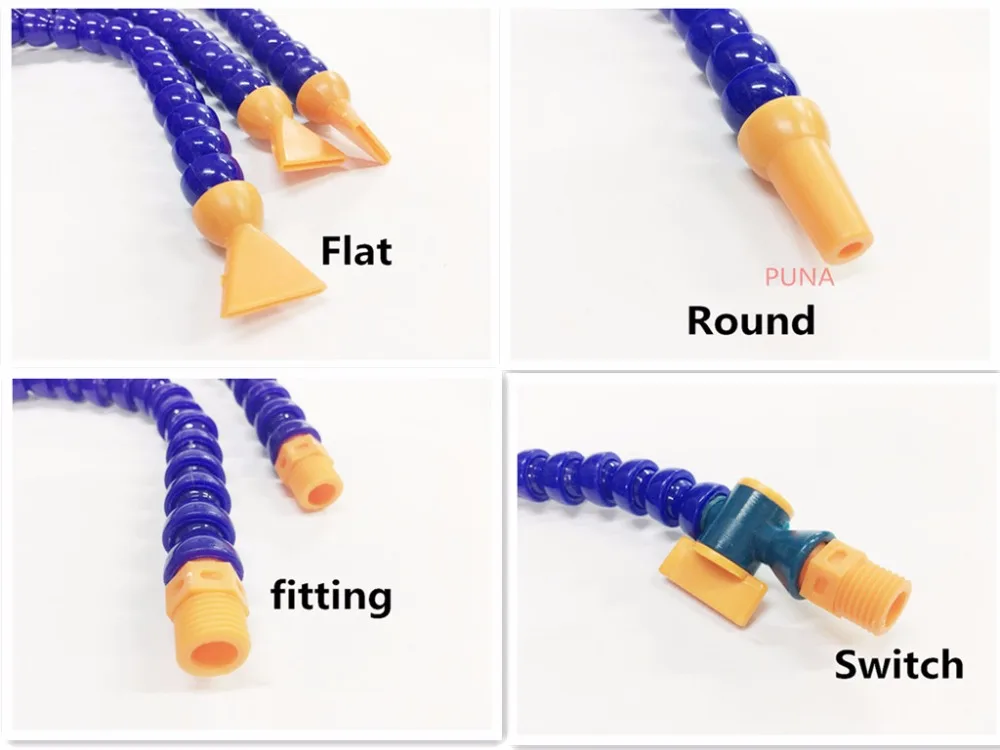 

5pcs/lot G1/4 3/8 1/2 3/4-300mm Cooling Tube/ Water Cooling Pipe Coolant Oil Plastic Pipe Round flat for Engraving Machine Tool
