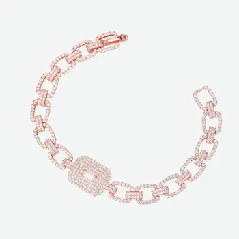 

GODKI Luxury Square Link Chain Bracelets Bangles Cubic Zircon CZ Vintage Bohemian Cuff Bracelets For Women Femme Fashion Jewelry