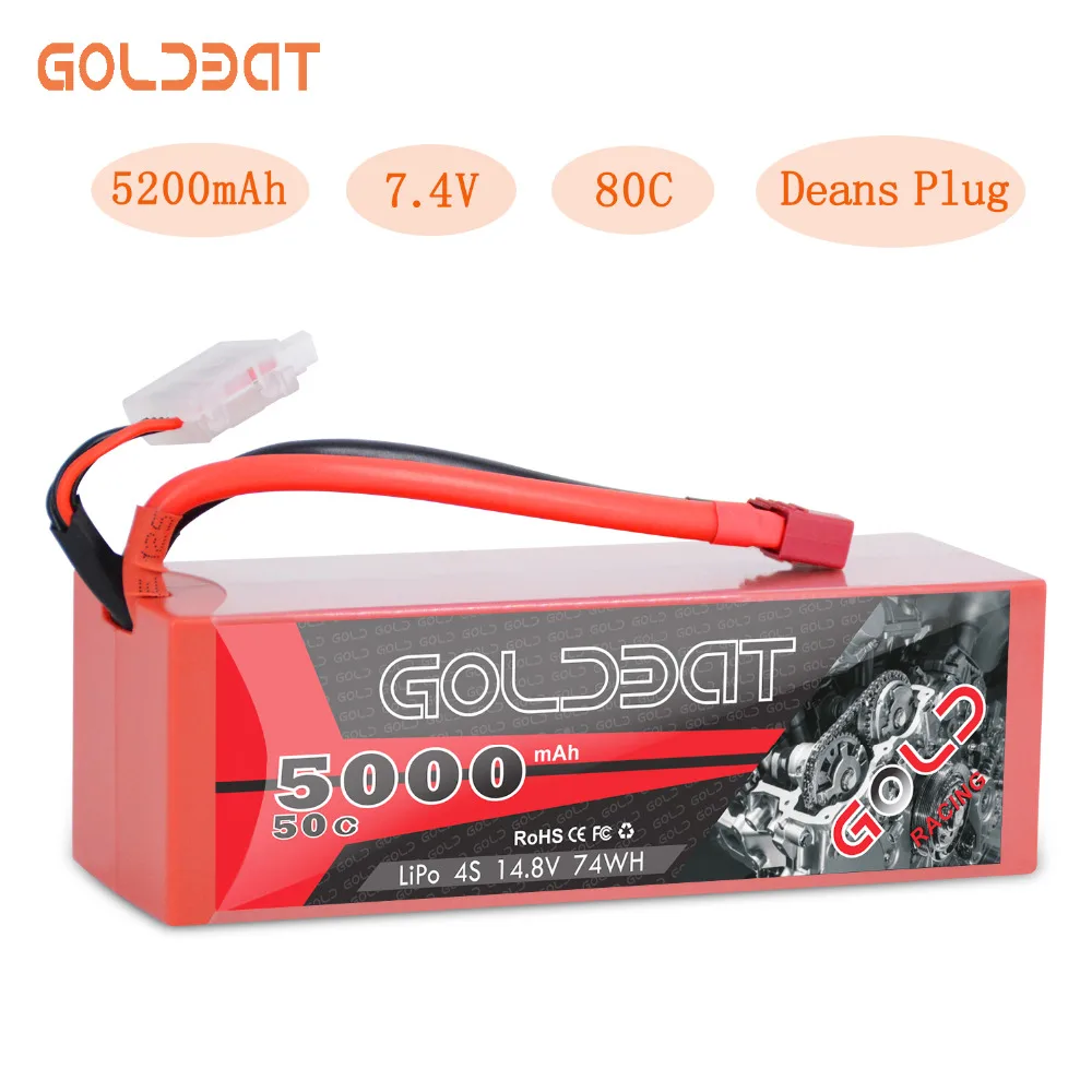 GOLDBAT 14,8 V LiPo батарея для RC 5000mAh батарея lipo 4S 50C с Deans T XT60 Разъем для RC багги Truggy гусеничный монстр грузовик