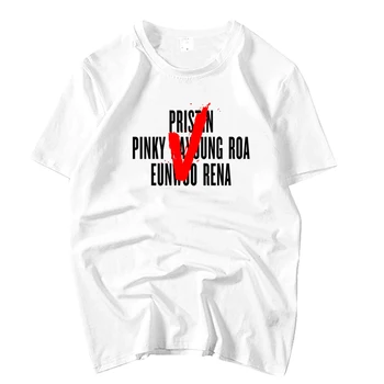 

Summer pristin album like a v member names printing o neck short sleeve t shirt for kpo fans suuportive unisex loose t-shirt