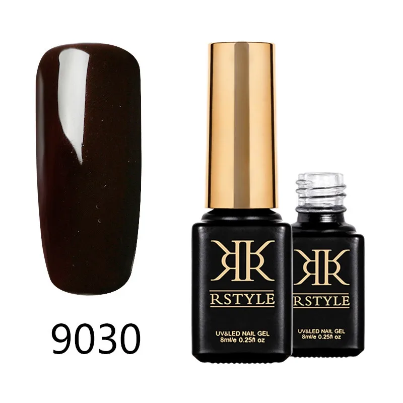 Лак для ногтей rstyle 8 мл 9001-9062 чистый цвет УФ-гель для ногтей Soak Off Nail Art Полупостоянный гель лак набор для наращивания ногтей праймер - Цвет: SC9030