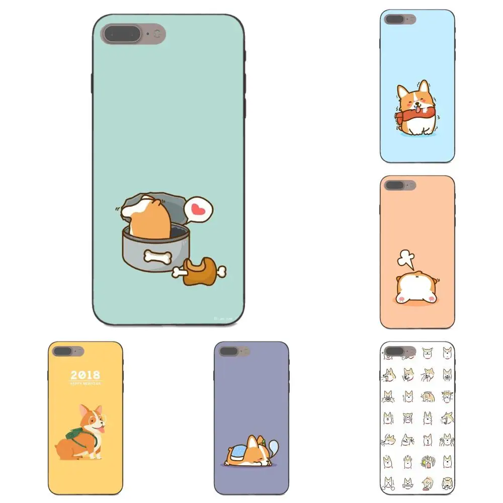 

Soft Mobile Phone Case Cover For Apple iPhone X XS Max XR 4 4S 5 5S SE 6 6S 7 8 Plus Funny Cartoon Welsh Corgi Pembroke Back