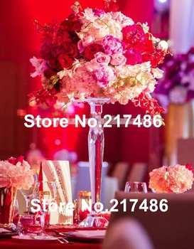 

Flower Vase Wedding Table Centerpiece Event Road Lead Gold Metal Vases Party Decoration Flower Holders sunmood75