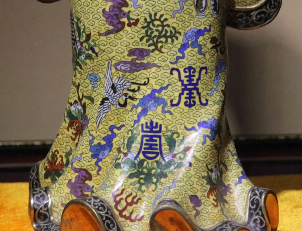 24 Императорский Китай Чистой Меди Перегородчатой Золото Свинка богатство Зодиак Тигр Статуя Бога