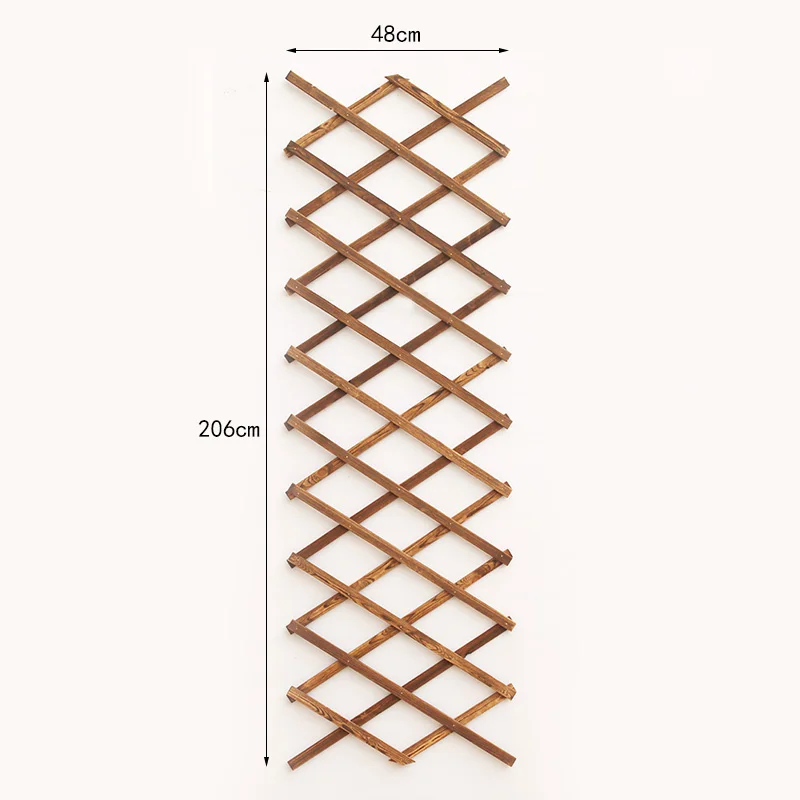 Газированный деревянный садовый настенный забор, панель для подъема растений, поддержка, декоративный садовый забор для украшения дома, двора, сада - Цвет: 48x206cm