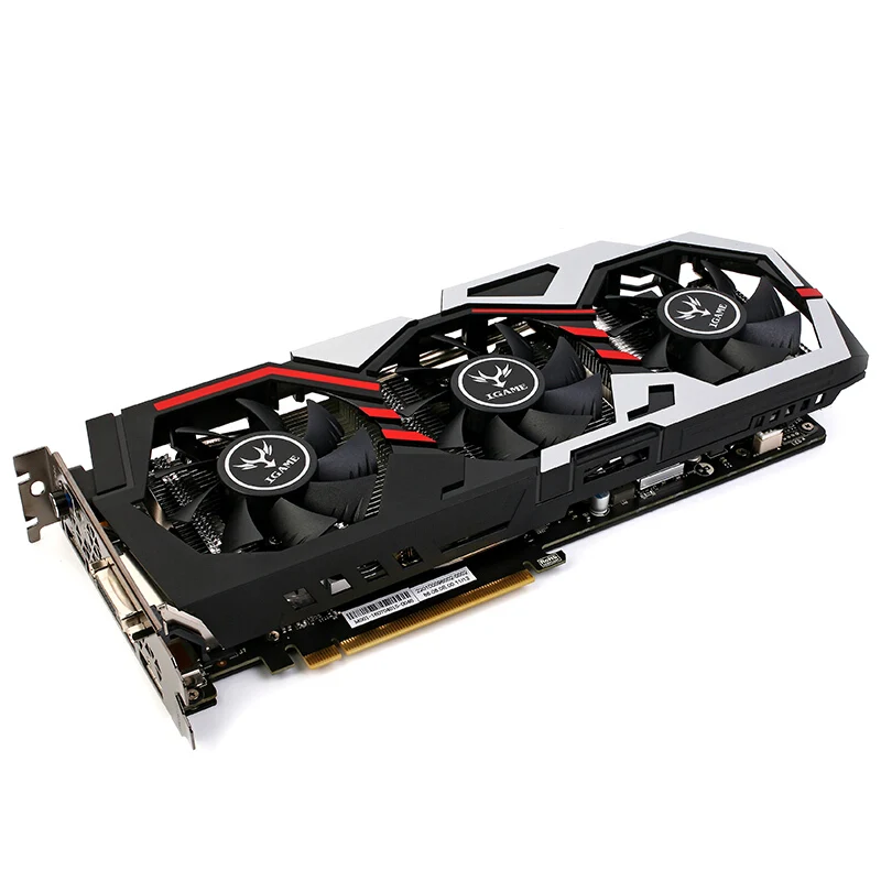 Красочные GPU iGame Ymir GTX1060 U6GD5 Топ GDDR5 три вентилятора один ключ над часами 1506-1809 МГц 192 бит DirctX 11 3* DP 1* HDMI DVI-D