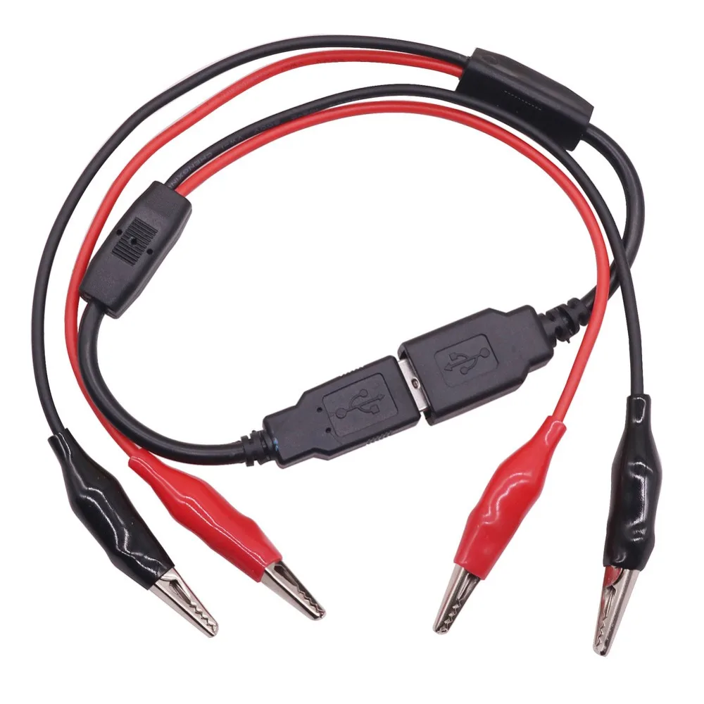 

USB Alligator Clips Crocodile Wire Male Female To USB Tester Detector DC Voltage Meter Ammeter Capacity Power Meter Monitor