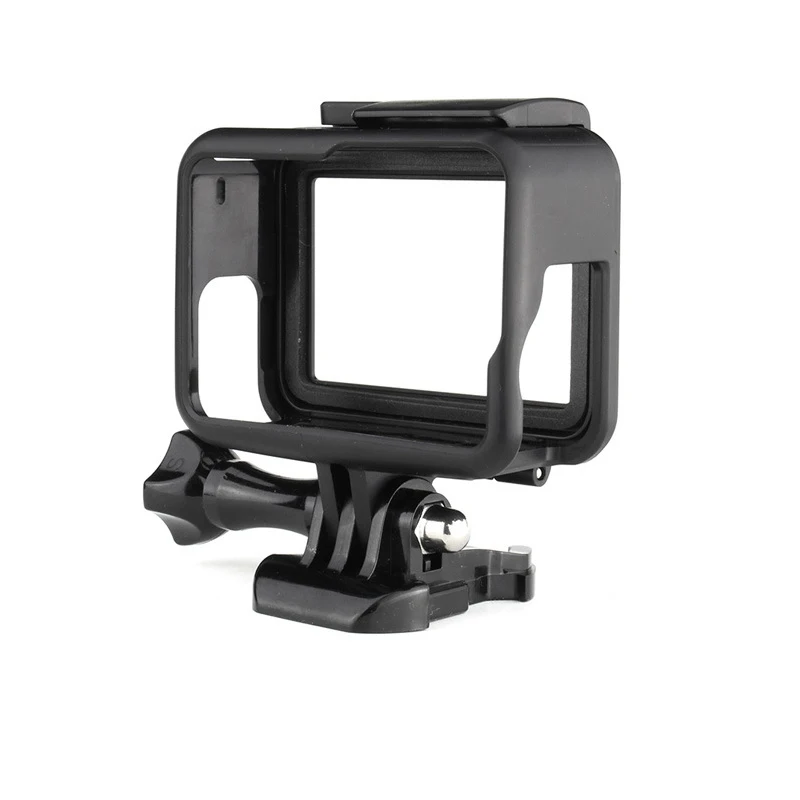 Standard Frame Protective Housing Case + Silicone Lens Cover Set For Gopro Hero 5 6 7 Whitesilver Hero 2018 Camera Accessories   (9)