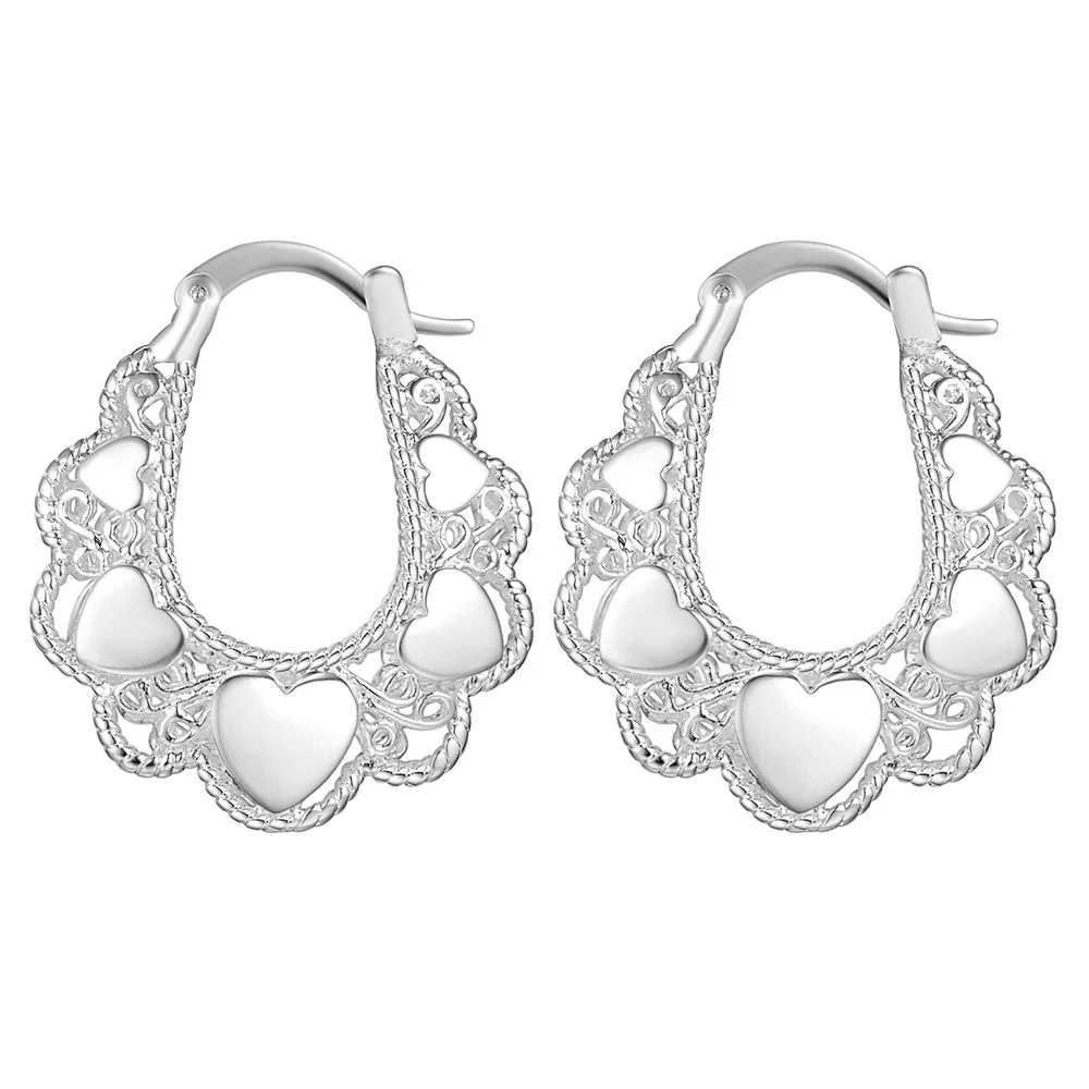 Инкрустация «любящее сердце» благородный высокое качество Серебряные серьги для Женская мода Jewelry Серьги/tjycdpyx fjadrkxf