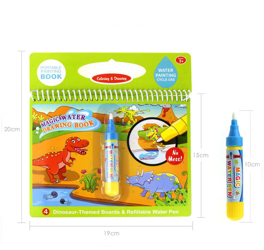 Волшебный набор игрушек для рисования воды, книга-раскраска, каракули с ручкой, доска для рисования, Обучающие Развивающие игрушки для детей, детей, малышей