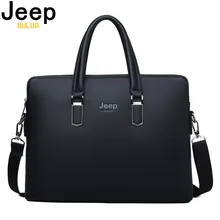 JEEP BULUO, мужской кожаный портфель, сумка, бизнес, известный бренд, сумка через плечо, сумка для офиса, сумка, 14 дюймов, для ноутбука, высокое качество