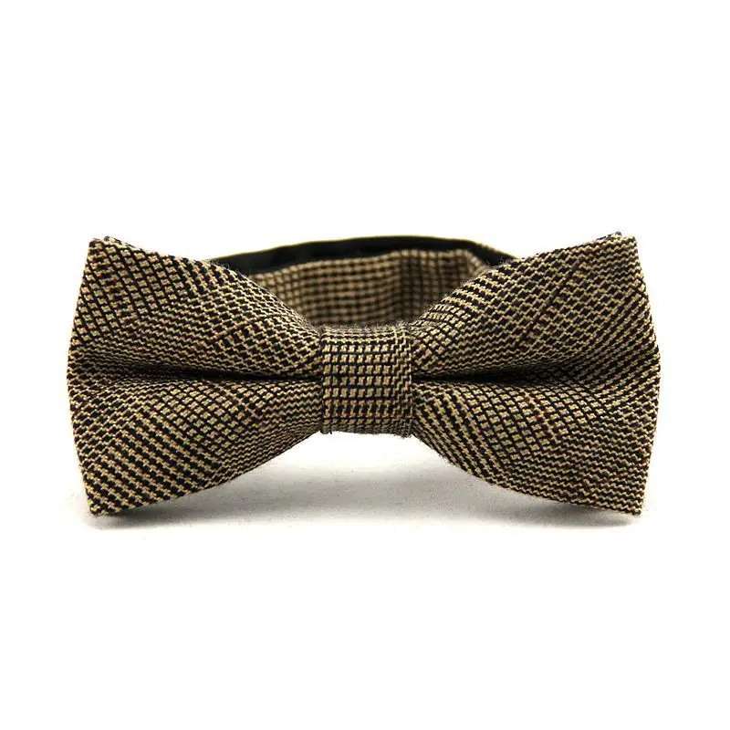 Улучшенный Классическая Формальные 100% шерсть хлопок галстук-бабочку Gravata галстук мужские роскошные галстук твид с бантом
