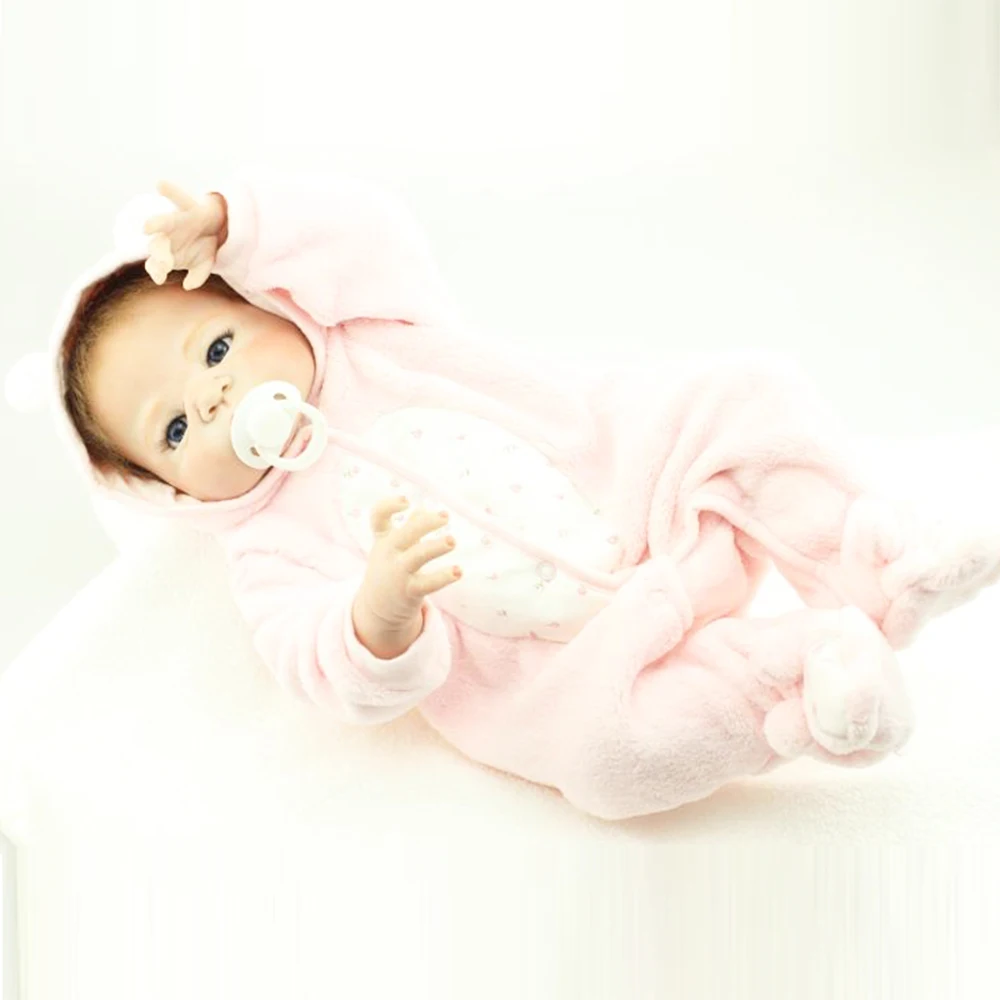 55 см силиконовый Reborn Baby Doll игрушка для новорожденной девочки малышка принцесса