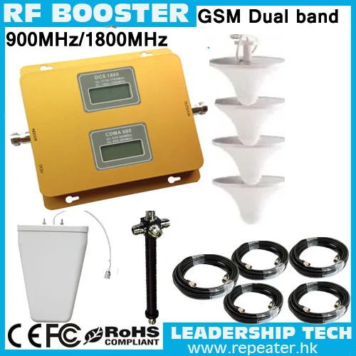 

Up to 1000sqm Wholesale GSM/DCS 900mhz/1800mhz LCD display cellular mobile/cell phone signal repeater booster amplifier detector