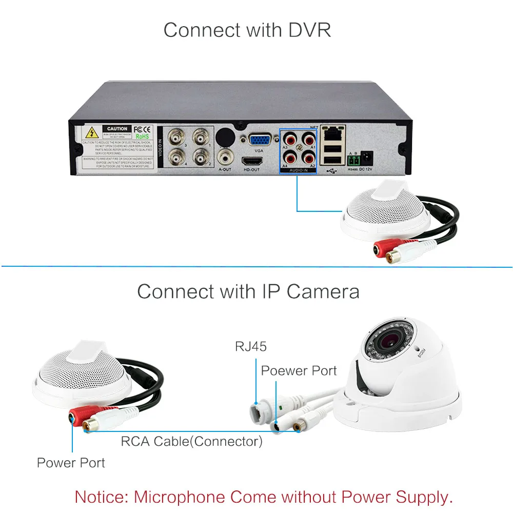 WAN LIN CCTV Микрофон высокое качество охранного видеонаблюдения Аудио палочки устройство Высокая чувствительность IP камера Звук палочки