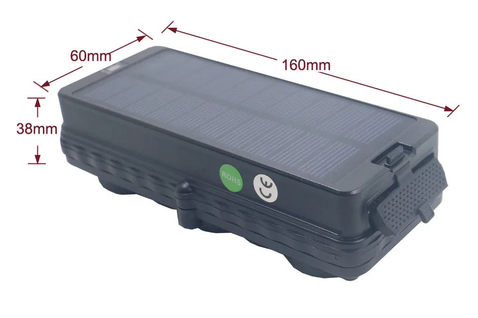 VJOYCAR Магнитный gps-трекер Водонепроницаемая солнечная панель локатор lbs 20000 мАч перезаряжаемая батарея длительное время ожидания отключение сигнализации