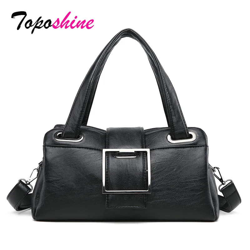 

Toposhine Fashion Women Handbags Top Quality Bags for Women Leather Business Female Shoulder Bag Functional Solid Ladies Bags