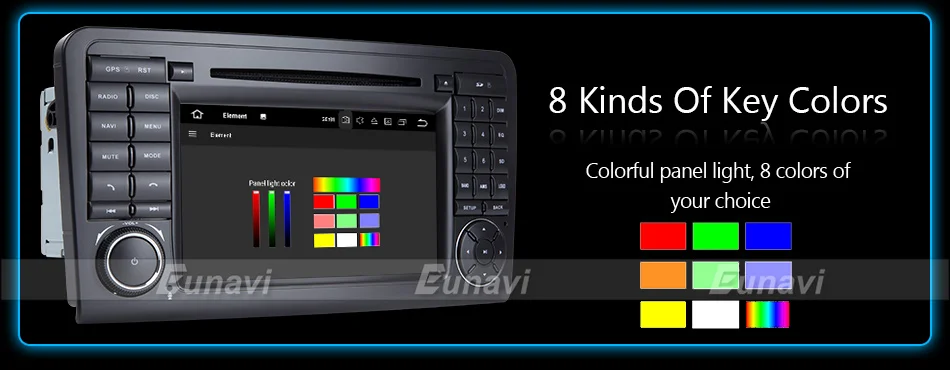 Best Eunavi 2 Din Android 8.0 WiFi GPS Navi Octa 8 Core Blotooth Stereo Car DVD Player For Benz ML CLASS W164 ML300 ML350 ML450 ML500 25