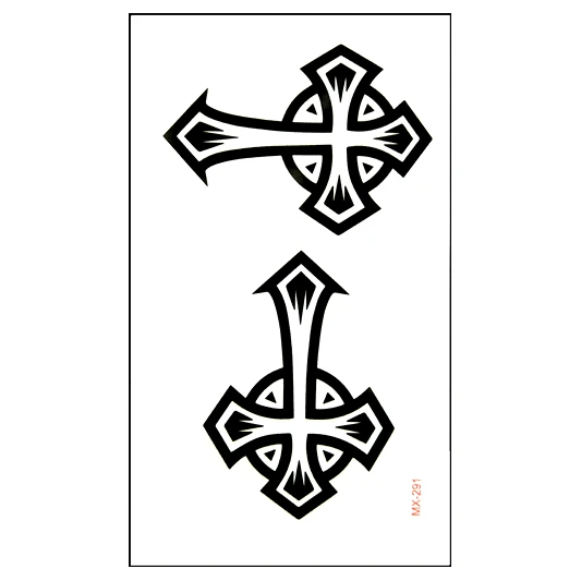 064 Autocollant De Tatouage Temporaire Imperméable Sur Dart De Corps De Tatouage De Doigt Croisé Transfert Deau Flash Tatouage Faux Tatouage Pour