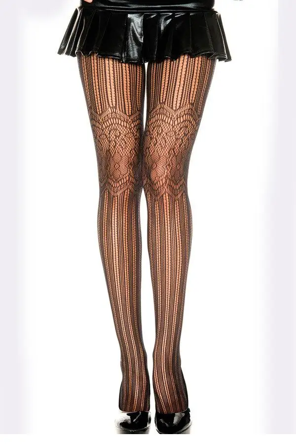 Sexy Full Foot Women S Long Stockings Thin Semi Sheer Tights Seamless Pantyhose Net And Floral