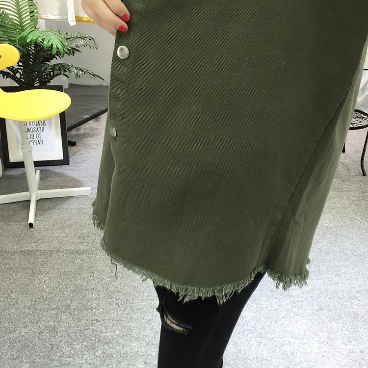 2018 Spring Autumn New Long Section Lapel Tassel Denim Jackets Women Loose Casual Long Sleeve Female'S Thin Basic Jacket Coats (27)