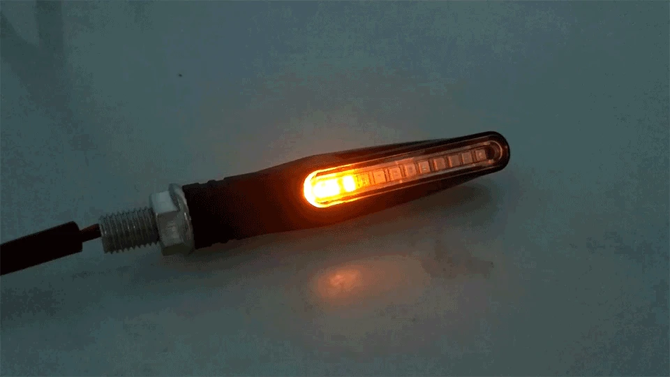 MeeToo LED Motorcycle Turn Signal Flowing Water Indicators 12V LED Moto Flicker Bendable Tail Indicator Flasher Brake Lamp Amber.gif(2)