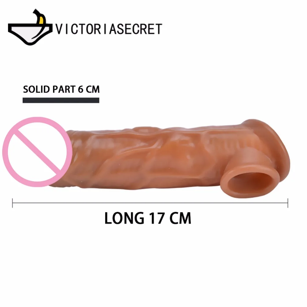 Delay Dildo Condoms Silicone Reusable Penis Sleeve Extend Dick Ring Male Penis Extension Sex Toys for Man Gay Adult Sex Product