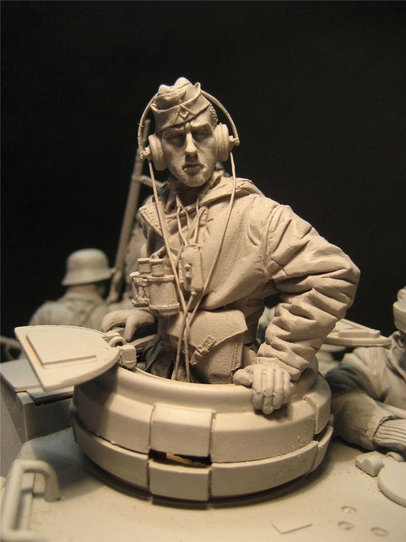 Comandante sem Pintura e Desmontado Escala Resina Figura Kit Ww2 16127d 1 - 16 9 comandante sem pintura e desmontado 16127d