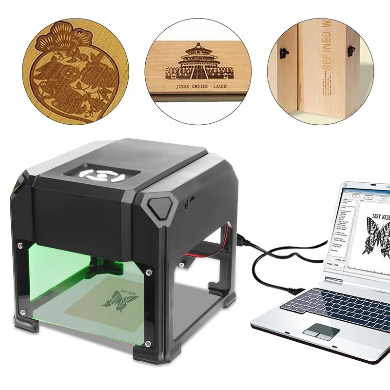 

2000mW/3000mW USB Desktop Laser Engraver Machine 80x80mm Engraving Range DIY Logo Mark Printer Cutter CNC Laser Carving Machine