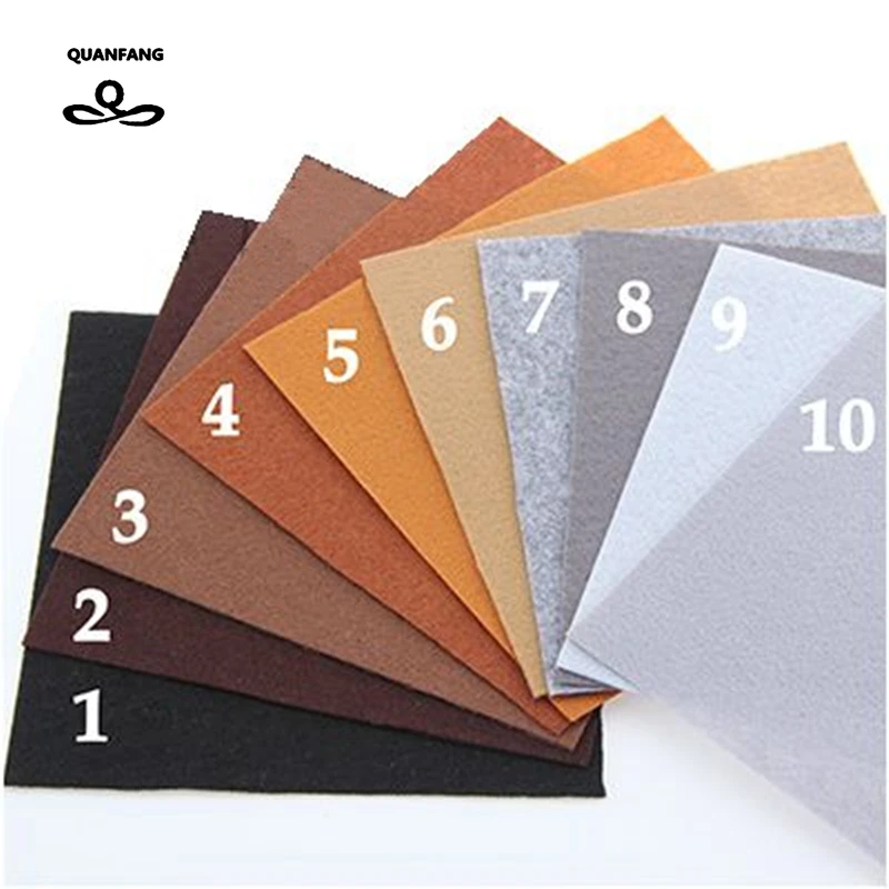 Felt Fabric Sheet 40pcs/lot Felt Non Woven Fabric 1mm Thickness 10x10 cm For Sewing Crafts