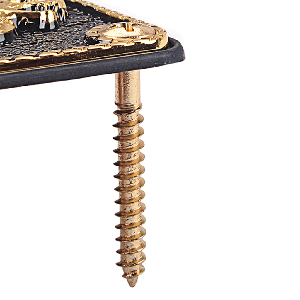 Black&Gold Guitar Neck Reinforcing Plate&Mounting Screws for Fender Strat Tele Electric Guitar Bass Parts