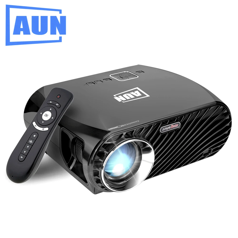 AUN SimpleBeamer Projector GP100 Pro, Set in Android 6.0.1, WIFI, Bluetooth. 1280*768, 3200 Lumens Beamer Suppor Full HD LED TV AUN SimpleBeamer Projector GP100 Pro, Set in Android 6.0.1, WIFI, Bluetooth. 1280*768, 3200 Lumens Beamer Suppor Full HD LED TV