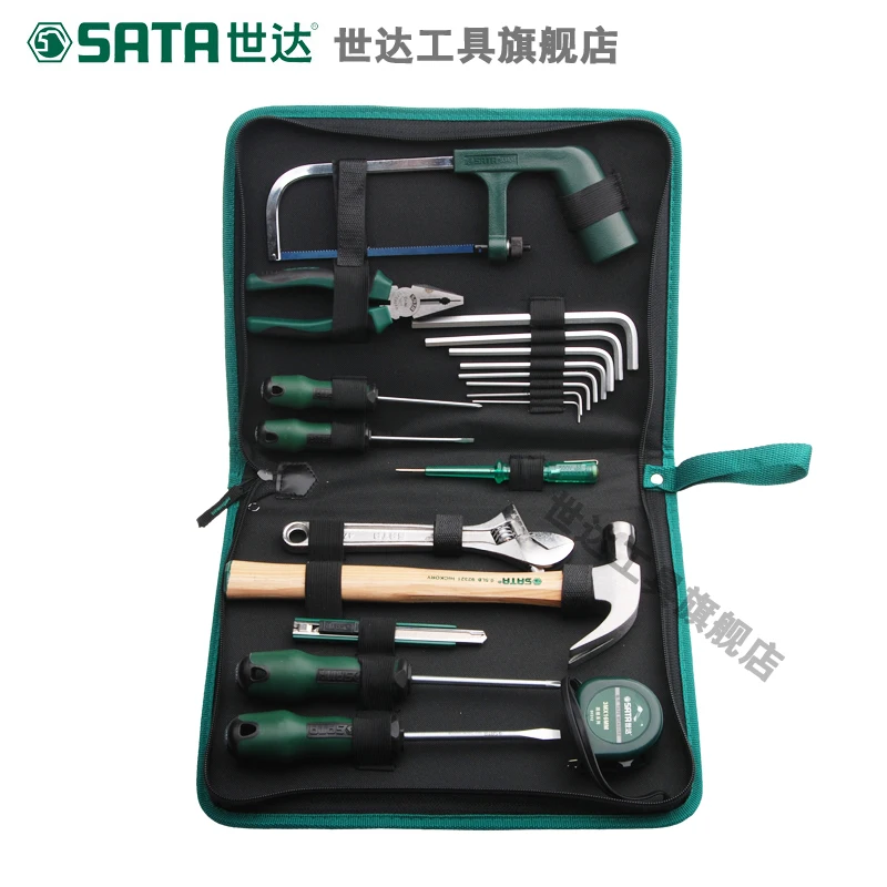 

SATA 19pcs hardware kit, family home manual group, toolbox maintenance combination kit 04110