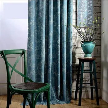 

Modern Simple Classical Polyester Cotton Curtain Pastoral Style Window Treatments Floral Print Living Room Curtains 0159