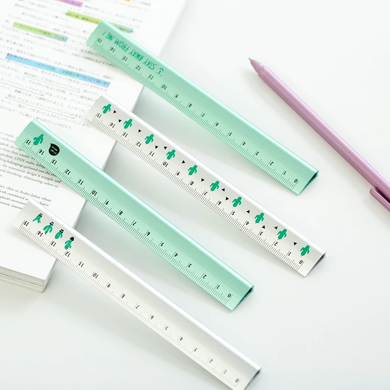 

Cactus Trigone Aluminum Ruler Metal Ruler Measuring Straight Ruler Tool Promotional Gift Stationery