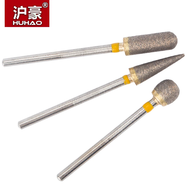 HUHAO 1pc Emery grinding head For Dremel rotary tools stone bit head for Cleaning pipes Grinding Dr