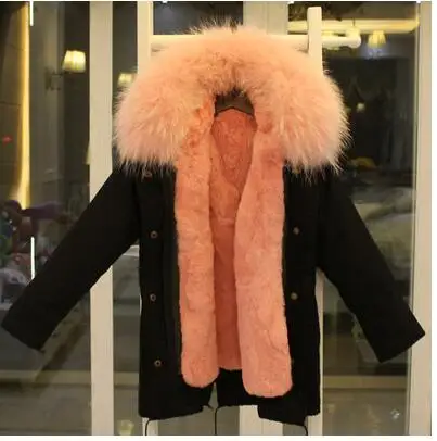 Детские зимние пальто для мальчиков и девочек утепленное пальто с капюшоном с подкладкой из кролика куртки с большим меховым воротником Детские ветрозащитные парки JF314 - Цвет: Style 9