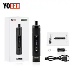 100% оригинал Yocan IShred сухой травы испаритель комплект с 2600 mAh Батарея и уникальный перемешать Pin и Керамика Отопление палаты проекты