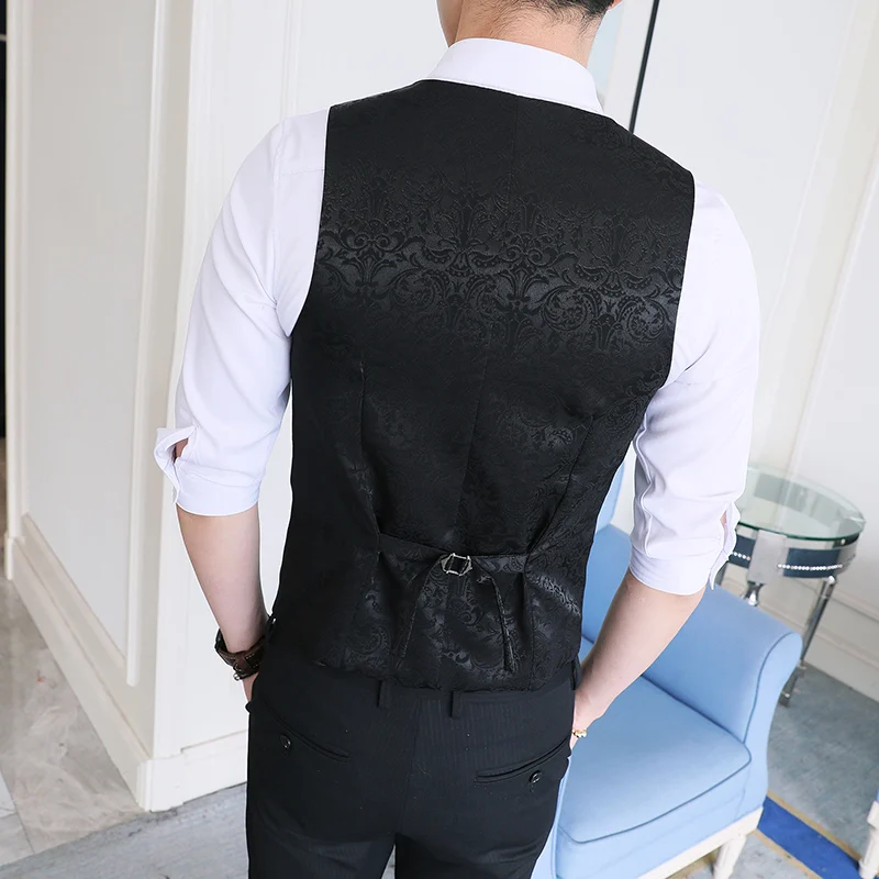 5XL Королевский синий жилет мужской красный для мужчин Slim Fit барокко s цветочный
