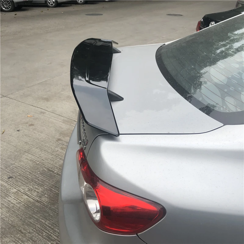 Для Corolla спойлер 2006-2013 Toyota Corolla TF Высококачественная надрезаемая подкладка, ABS Материал заднее крыло автомобиля праймер цвет задний спойлер