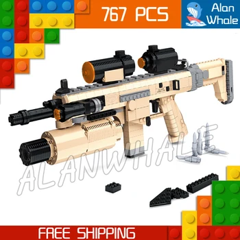 

767PCS New CZ805 BREN A1 Model Toy Gun Weapon For Military Assault Soldiers Building Kit Blocks Toys Brick Compitable with Lago