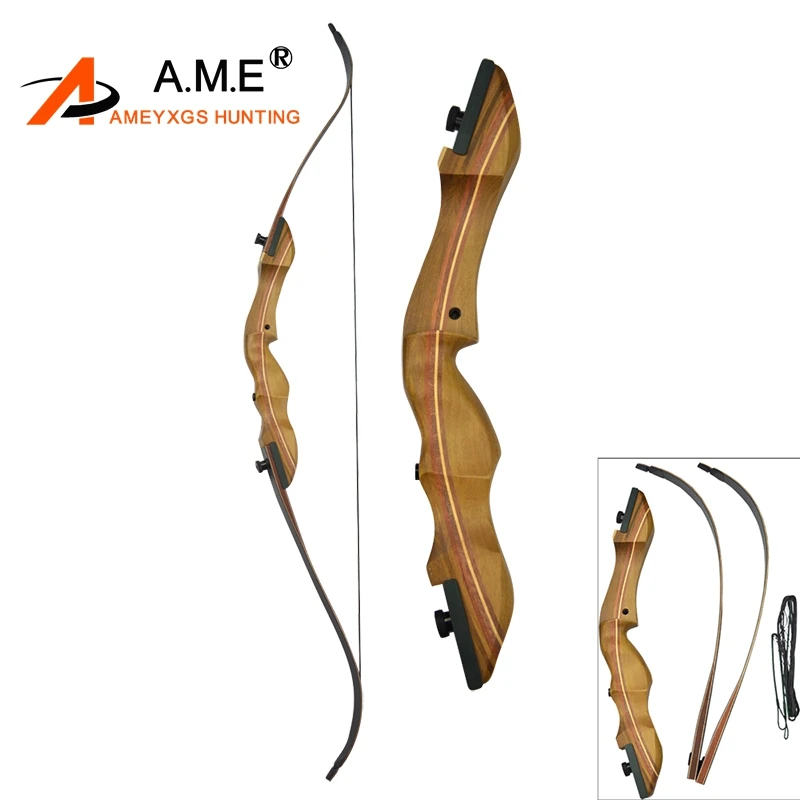 

60" Archery Recurve Bow Takedown Wooden Riser Handle 40lbs Target Hunting Shoot Hunting Bow Recurve Bow Hunting Accessories c