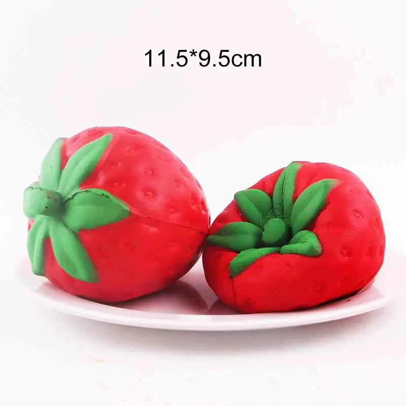 

11.5*9.5cm Squishy Strawberry Toys Fruit Slow Rising Toys Stress Relief Relax Pressure Toys Interesting Gifts for Kids Adult