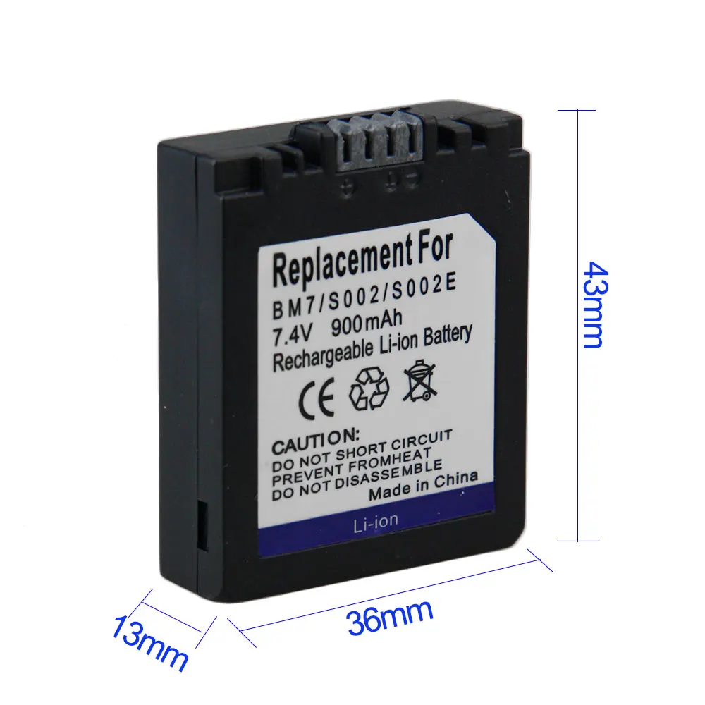 Цена оптовой продажи 1 шт. 900 мАч cgas002 cga-s002 CGA S002 Батарея для Panasonic dmc-fz1 dmc-fz10 dmc-fz10eg-k