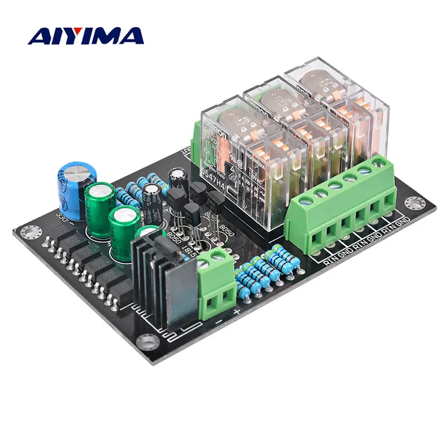 Best Offers Aiyima 300W Audio Speaker Protection Board Omron Car DC Speaker Protection Board For Digital Amplifier 3 Channel DIY