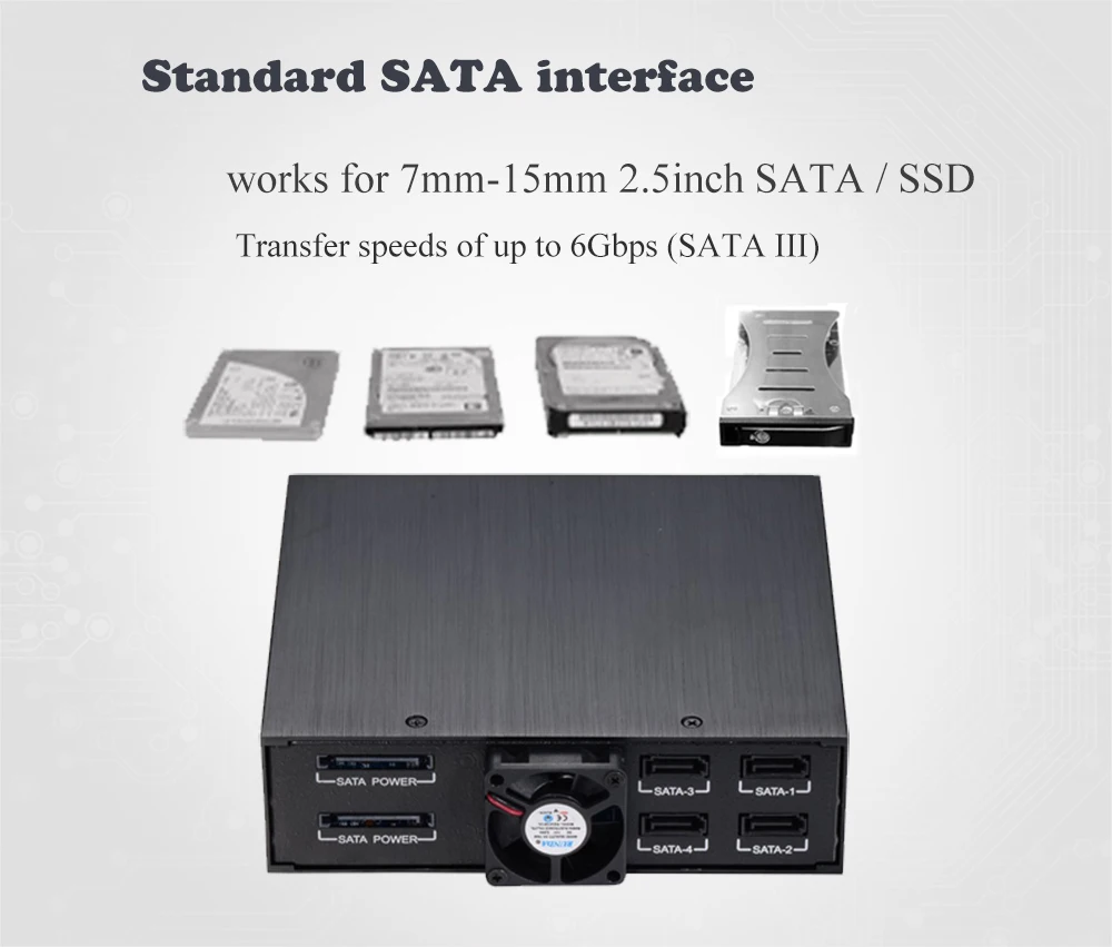 Optibay 2.5in 4bay SATA жесткий диск Корпус объединительная плата hdd 2,5 ssd bay внутренний HDD mobile rack для 5,25 drive bay