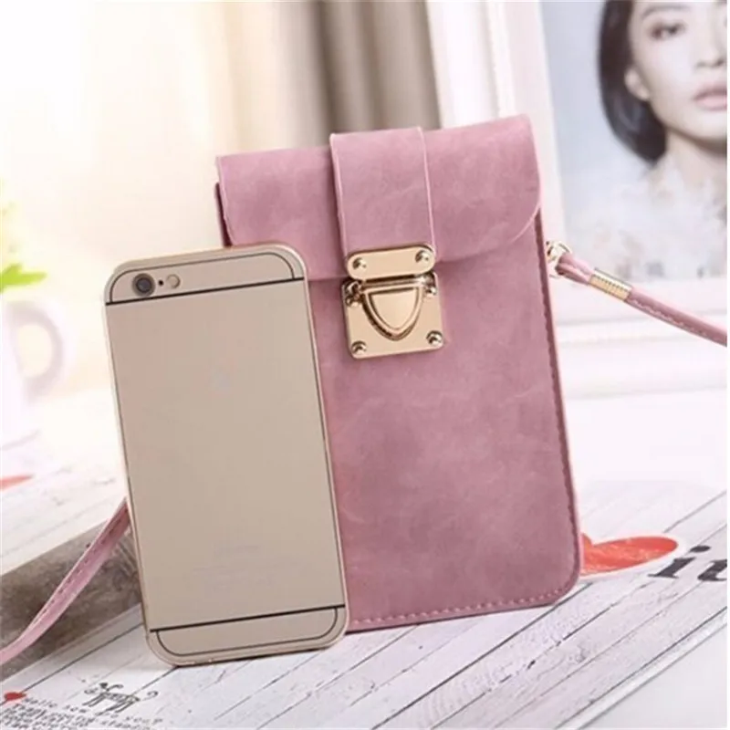 النساء الجلود حقيبة ساعي البسيطة الخليوي الهاتف المحمول الحقيبة طالب Crossbody حالة مخلب محفظة محفظة فتاة حقيبة كتف صغيرة حقيبة يد