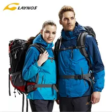 

FreeShipping-2016 New Laynos Lovers Spring/Autumn/Winter Outdoor Windproof Warm Camping Hiking 3in1 Two-piece Fleece Jackets 172
