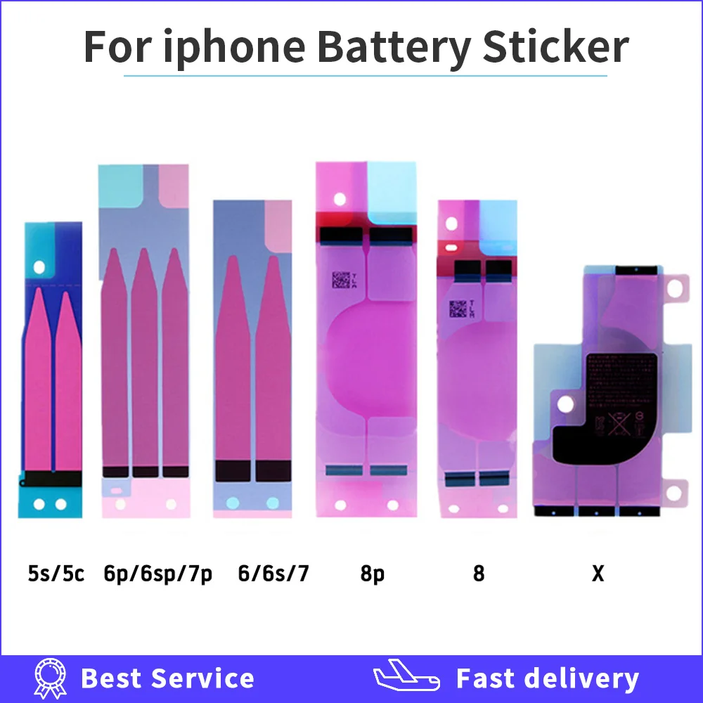 5 шт. и 10 стикер для аккумулятора iPhone X 8 Plus клейкая Полоса вытягивания Tab клей 7 6 6S 5C